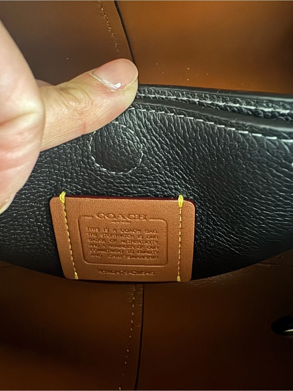 Coach Lana 23 Black on black Pebbled Leather Bag - Picture 9 of 12